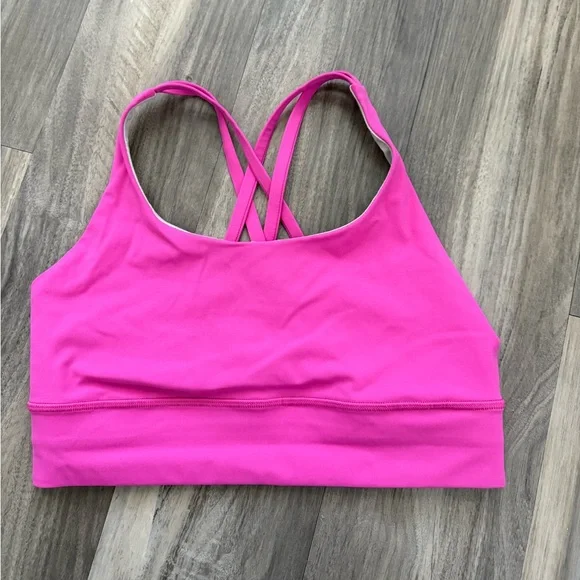 Lululemon Energy Bra Longline Sonic Pink 8 - Picture 1 of 3